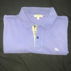Blue Burberry Polo